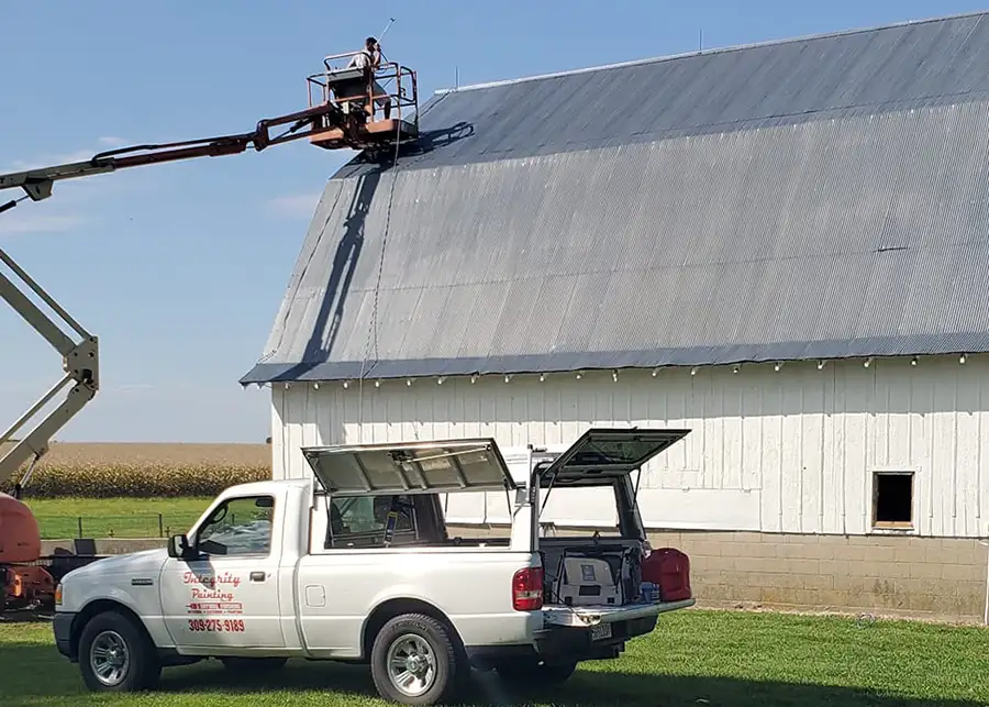 Integrity Painting & Drywall - Agricultural Painting project - metal roofing painting - Lincoln, Bloomington-Normal, and all through McLean & Logan Counties in IL